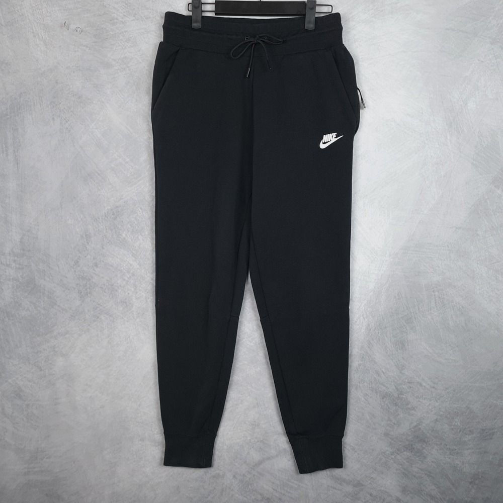 Nike Tech Fleece Pants Womens Small Black Jogger Sweatpants Zip Pocket